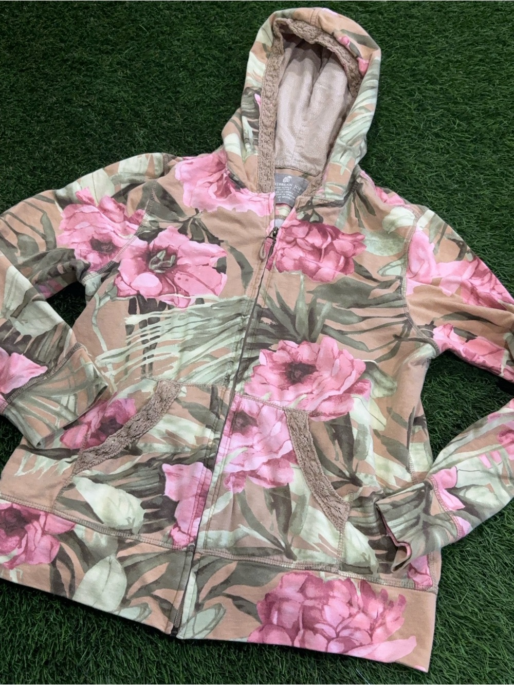 Caribbean Joe hooded zip up sweatshirt